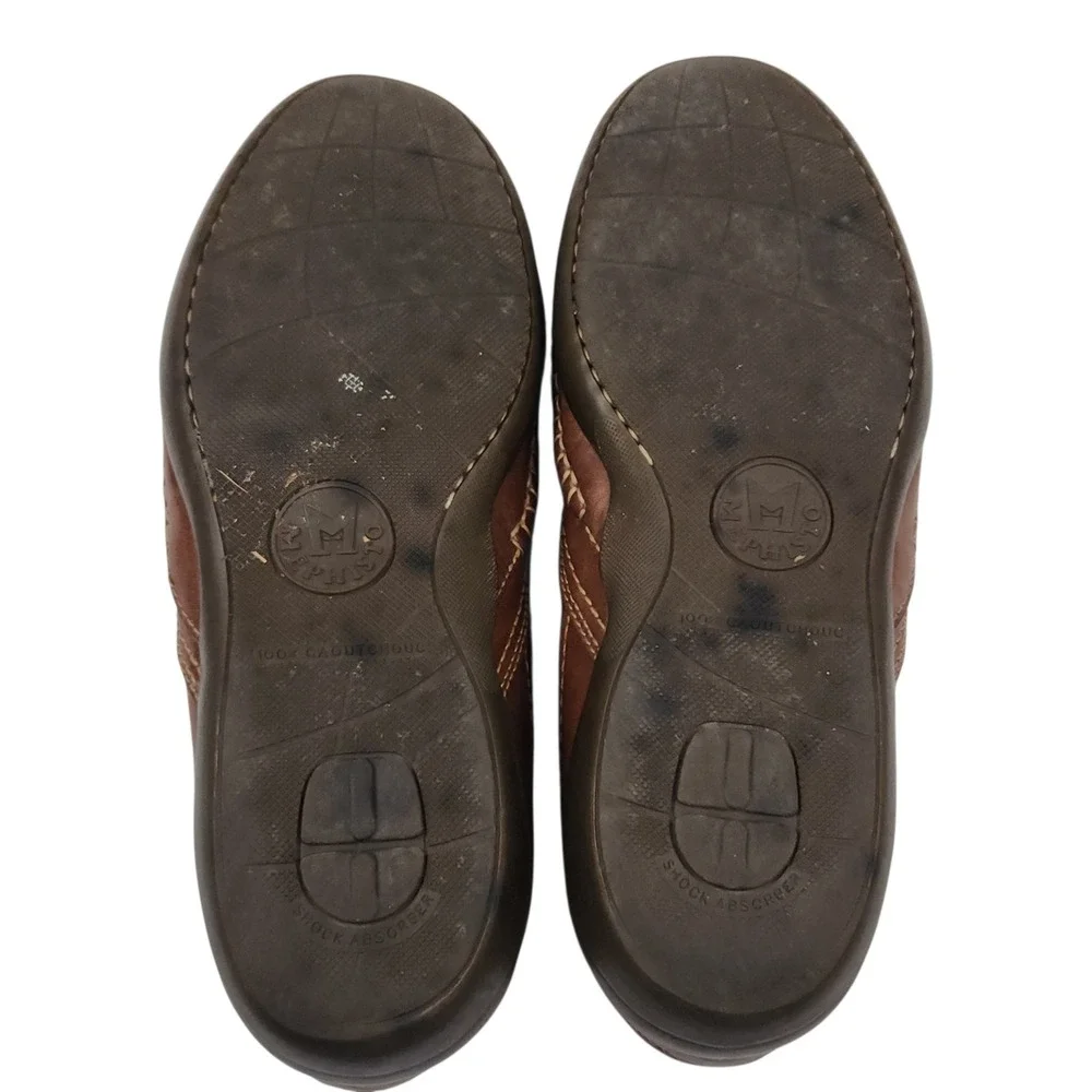 Mephisto Cool Air Ivano Fisherman Style Sandals Loafers Sz 9 Brown Leather Shoes